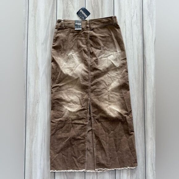 Rave For Real Stretch Cord Skirt Brown Size 7 NWT - Picture 4 of 8